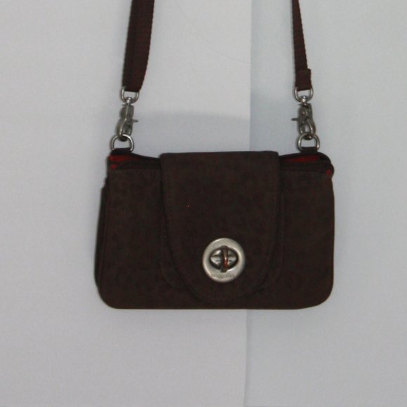 Baggallini Small Crossbody Brown with Animal Print - Picture 9 of 10